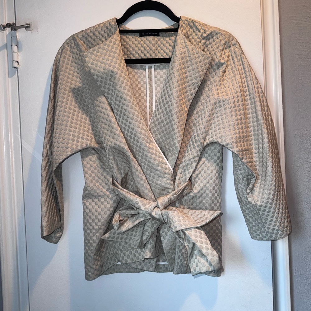Josie Natori Textured Wrap Top